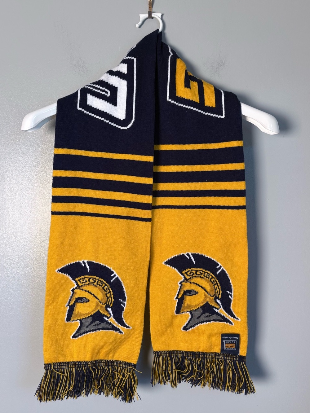 UNCG Spartans Knit Fan Scarf Navy Gold University North Carolina Greensboro